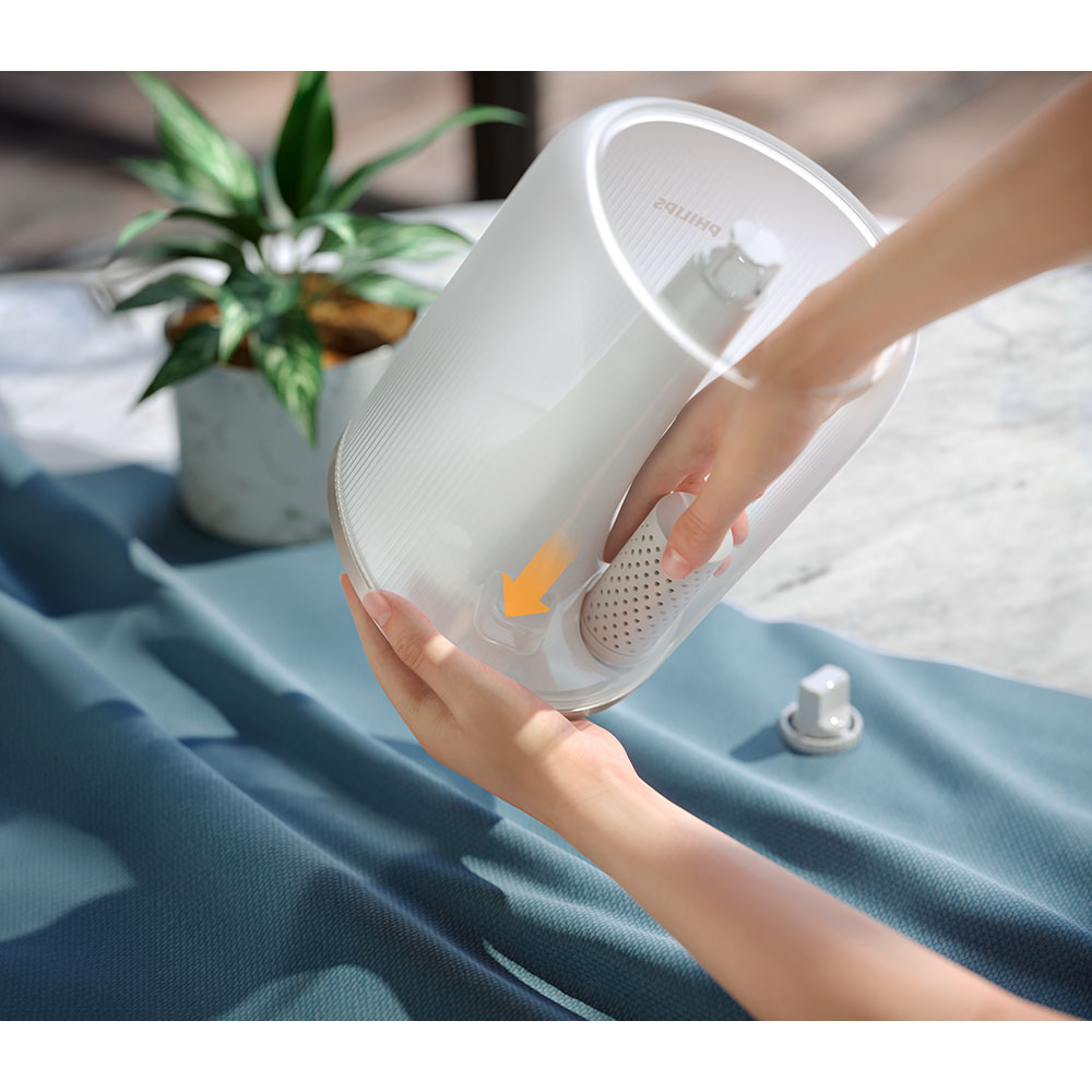 Umidificator PHILIPS HU1510/04, 3L, Wi-Fi, Mod nocturn, alb