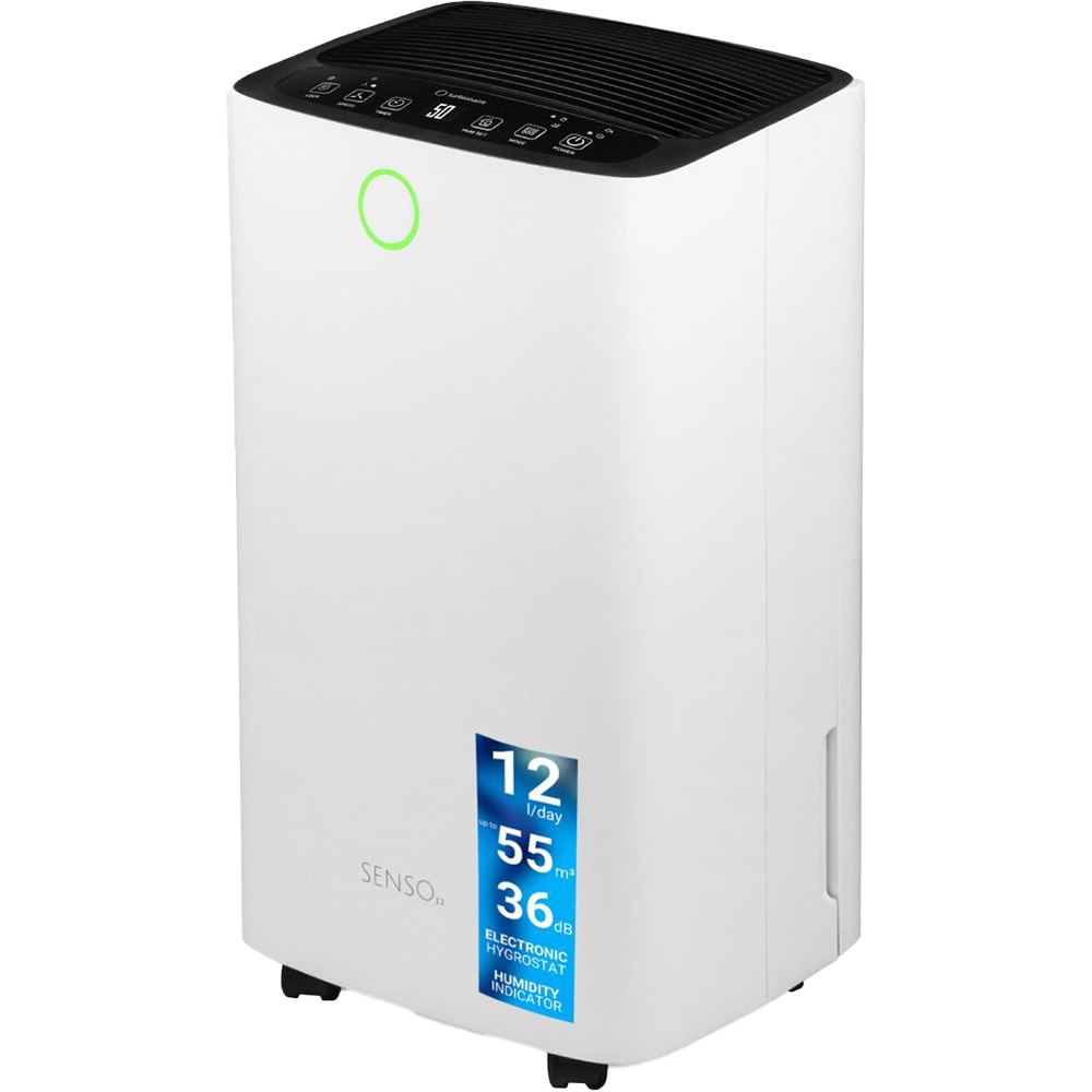 Dezumidificator aer Turbionaire SENSO 12, 12l/zi, 185W, 36dB, 120 m/h, Timer, alb