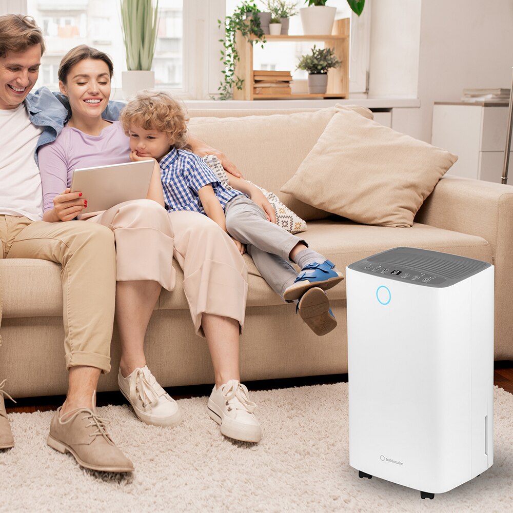 Dezumidificator si purificator aer TURBIONAIRE Senso13 WIFI Clean, 13l/zi, 195W, alb