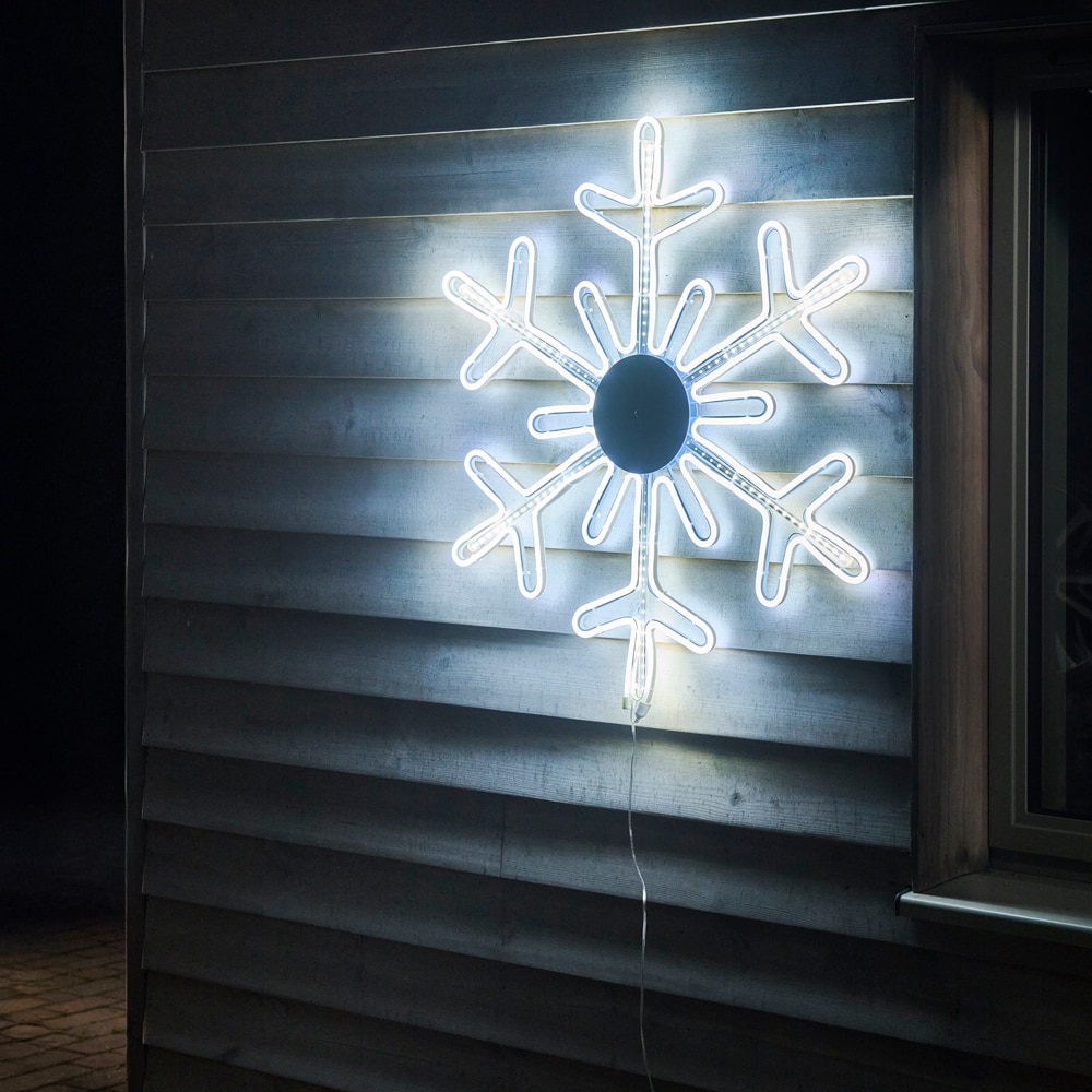 Decoratiune Craciun Fulg de zapada, 926 LED-uri, 73 cm, alb rece