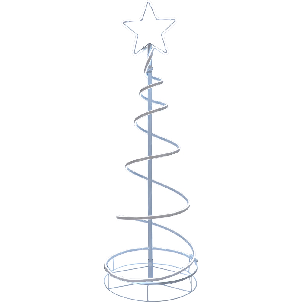 Decoratiune Craciun Brad spirala, 490 LED-uri, 125 cm, alb rece