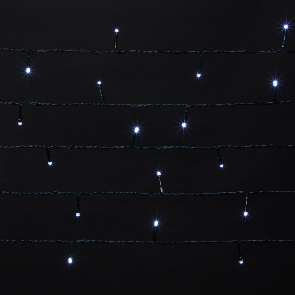 Instalatie Craciun interior/exterior, 120 LED-uri, 11.9 m, alb rece