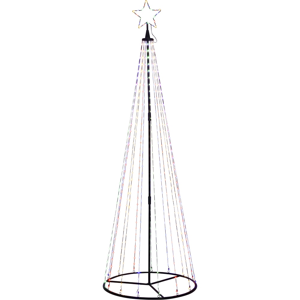 Decoratiune Craciun Brad, 575 LED-uri, 210 cm, multicolor