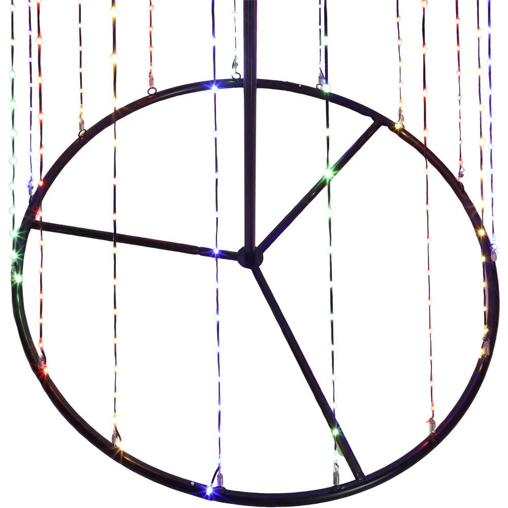 Decoratiune Craciun Brad, 575 LED-uri, 210 cm, multicolor