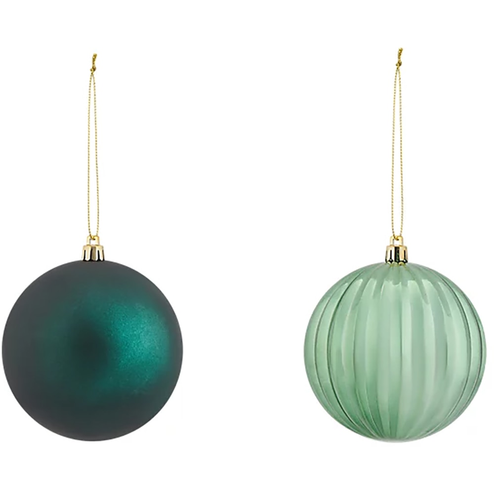 Set globuri, 10cm, 4buc, verde