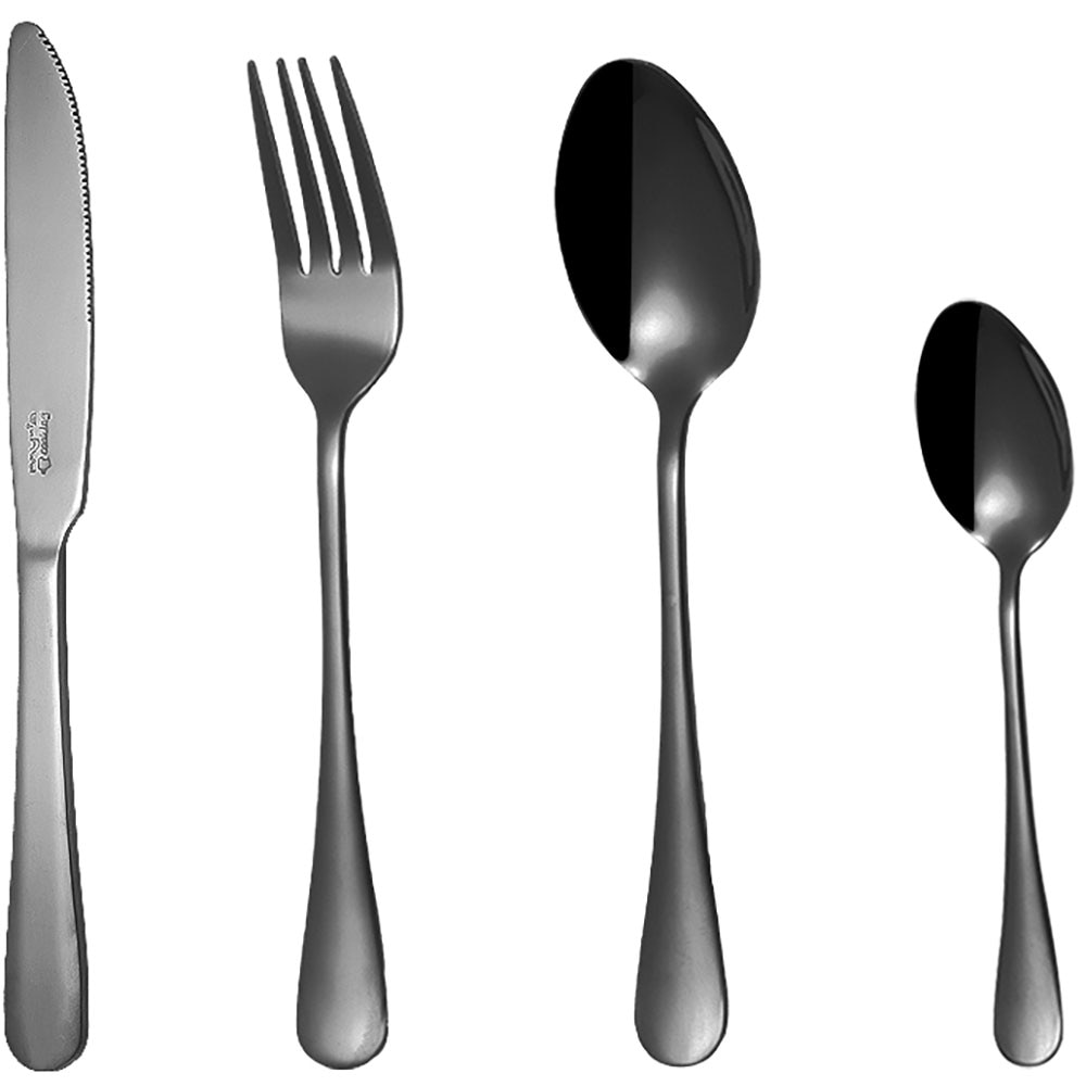 Set tacamuri MYRIA MC4014BK 24 piese, inox, negru