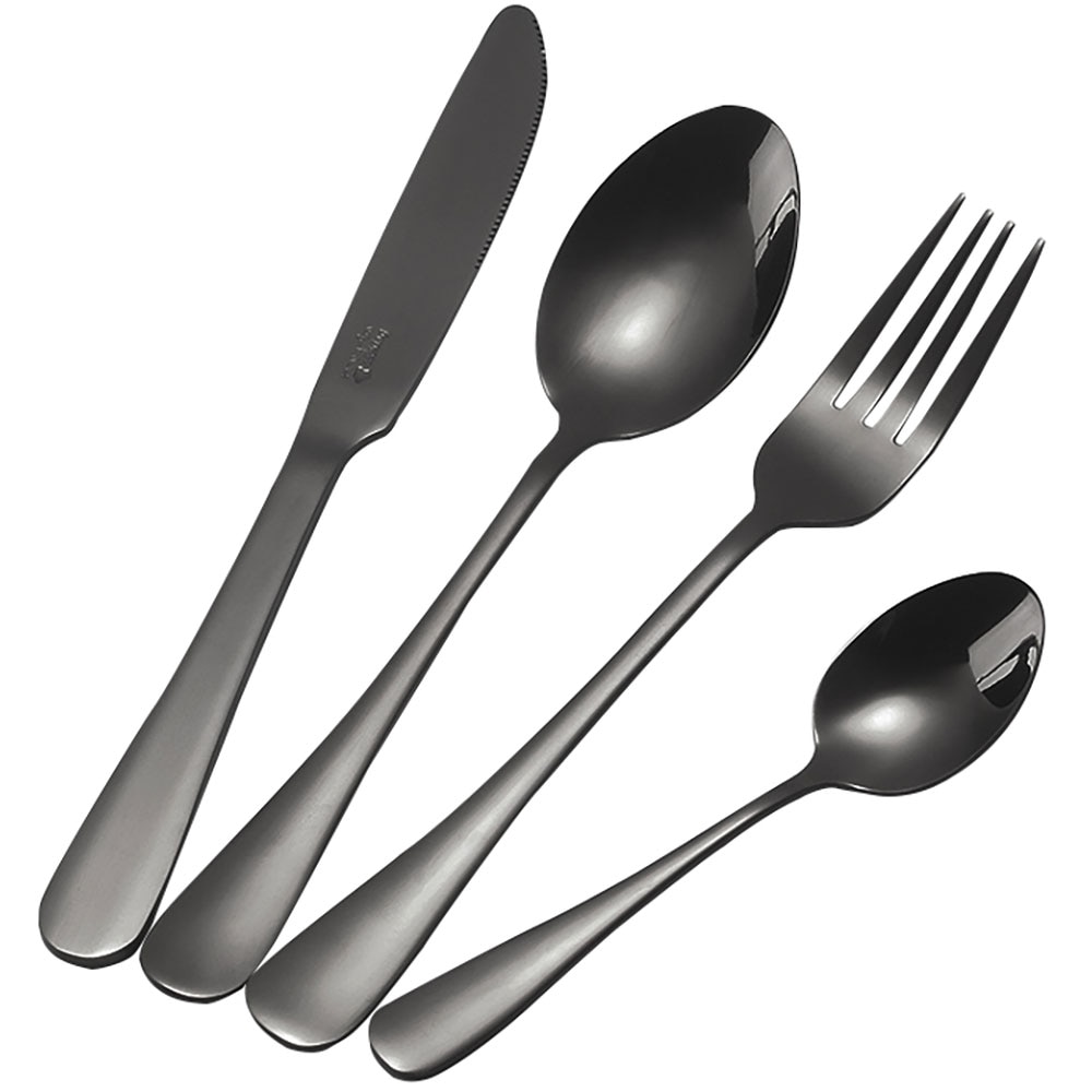 Set tacamuri MYRIA MC4014BK 24 piese, inox, negru