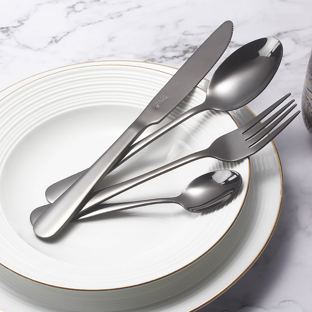 Set tacamuri MYRIA MC4014BK 24 piese, inox, negru