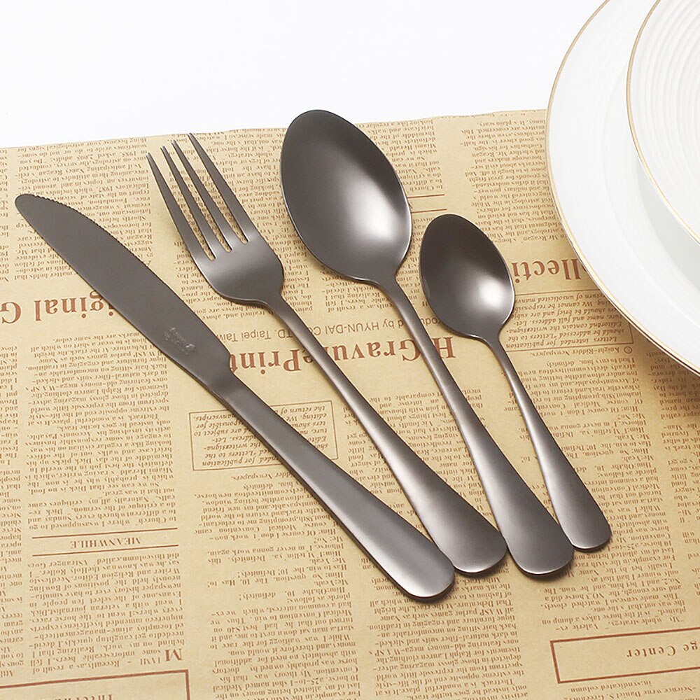 Set tacamuri MYRIA MC4014BK 24 piese, inox, negru