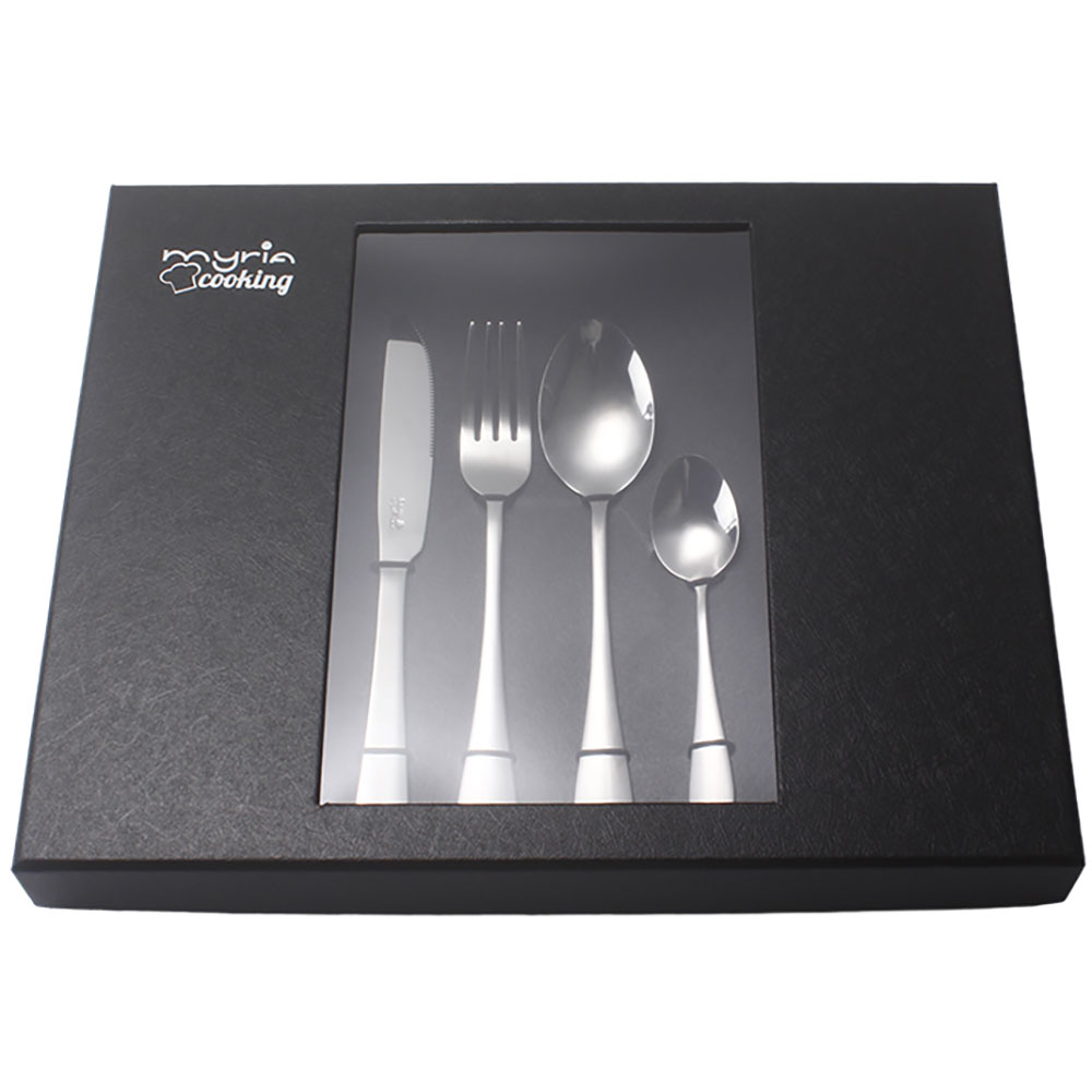 Set tacamuri MYRIA MC4014SV, 24 piese, inox, argintiu