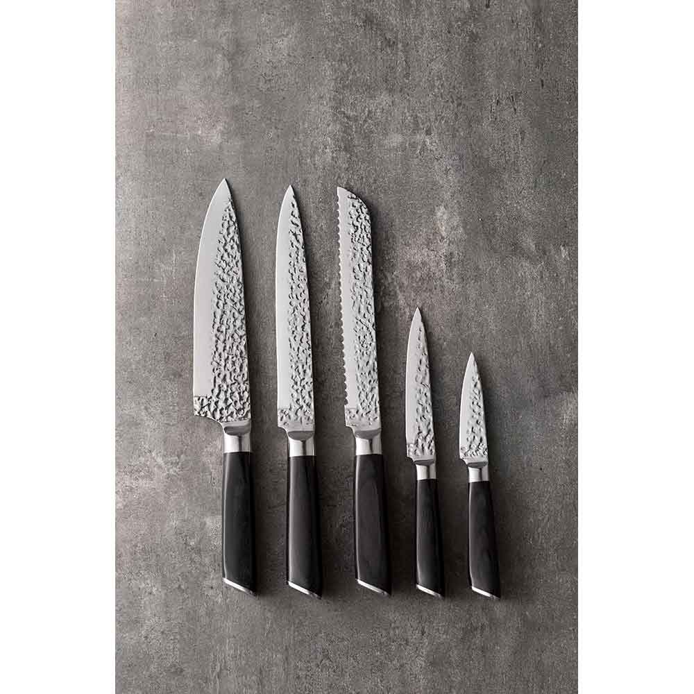 Set cutite MYRIA MC4054, 6 piese, otel inoxidabil, 8.5-20.8cm, negru