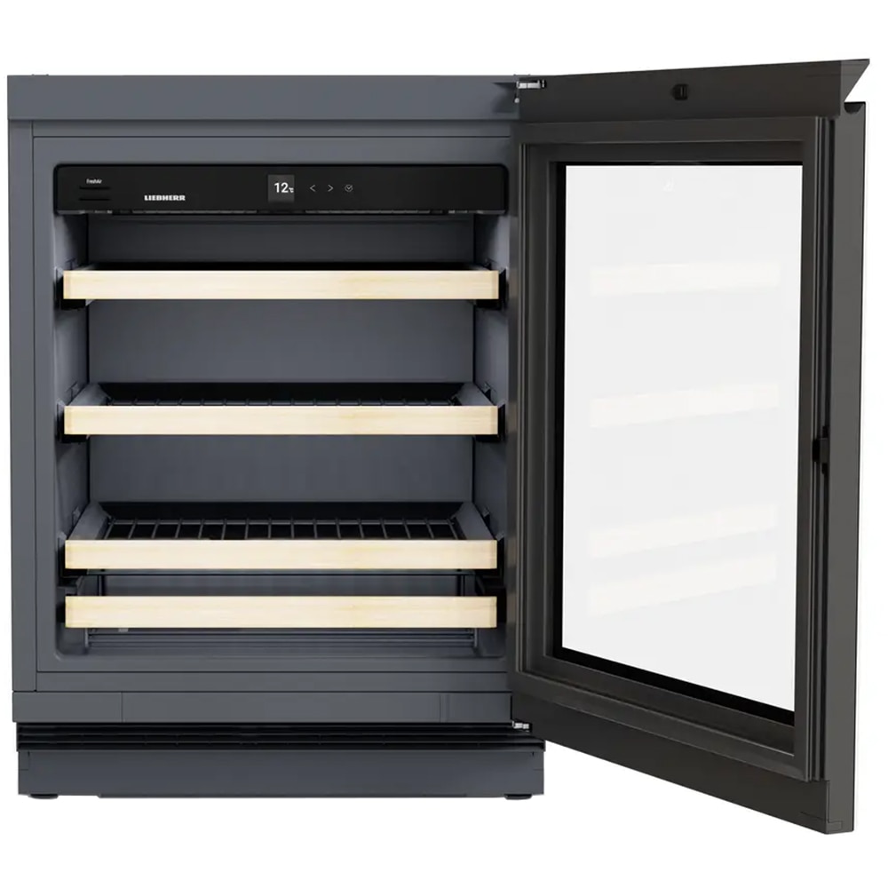 Racitor de vinuri incorporabil LIEBHERR UWgb 3631 Vinidor, 44 sticle, H 82 cm, Clasa F, negru