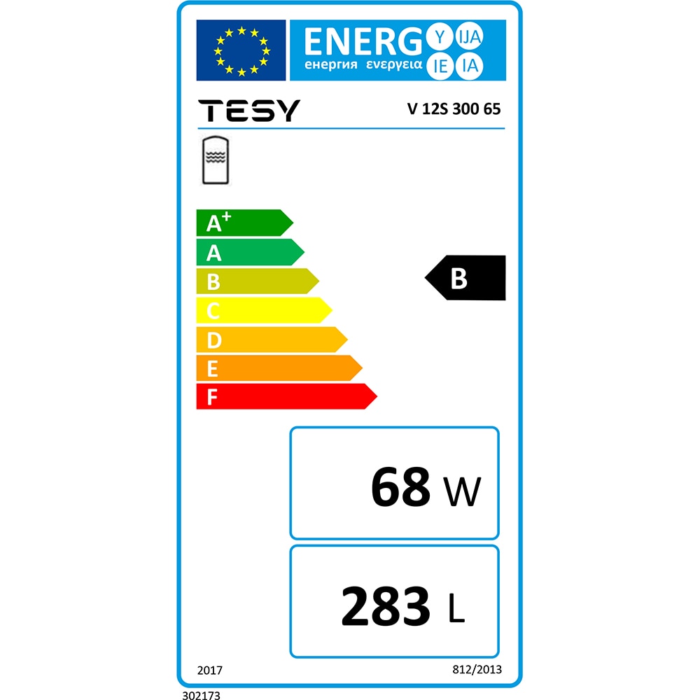 Puffer (Rezervor de acumulare agent termic) TESY V 12S 300 65 F41 P4, 300l, izolatie 50 mm, 1 serpentina