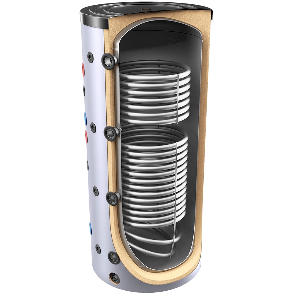 Puffer (Rezervor de acumulare agent termic) TESY V 15/9 S2 2000 130 F46 P6 C, 2000l, izolatie 100 mm, 2 serpentine