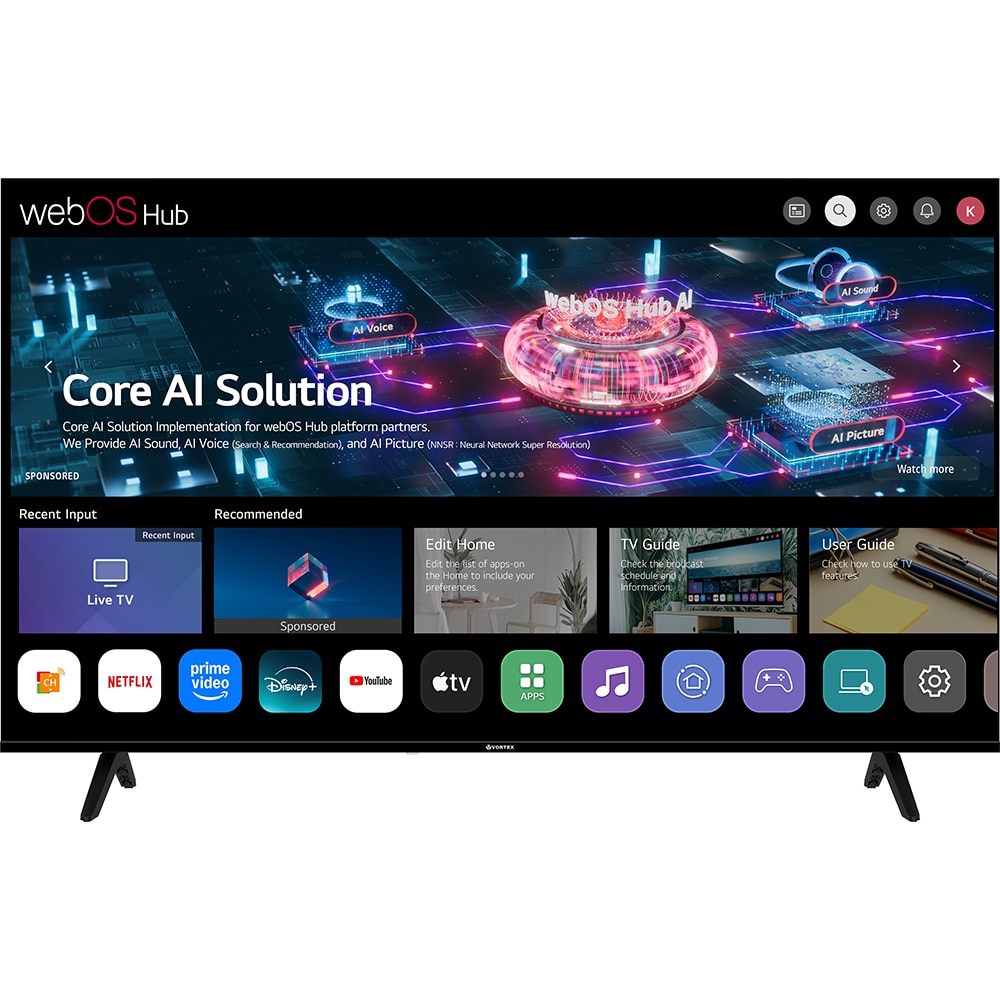 Televizor LED Smart VORTEX V55EKA1UW3S, Ultra HD, 139cm