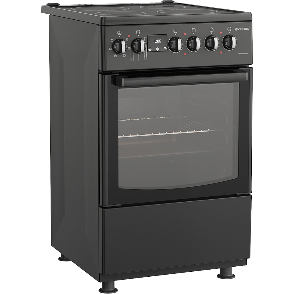 Aragaz VORTEX VAE50D60BK01K, 4 arzatoare, Electric, L 50 cm, Grill, alb