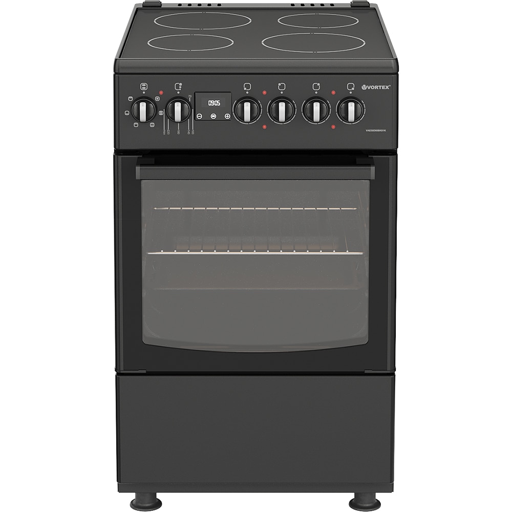 Aragaz VORTEX VAE50D60BK01K, 4 arzatoare, Electric, L 50 cm, Grill, alb