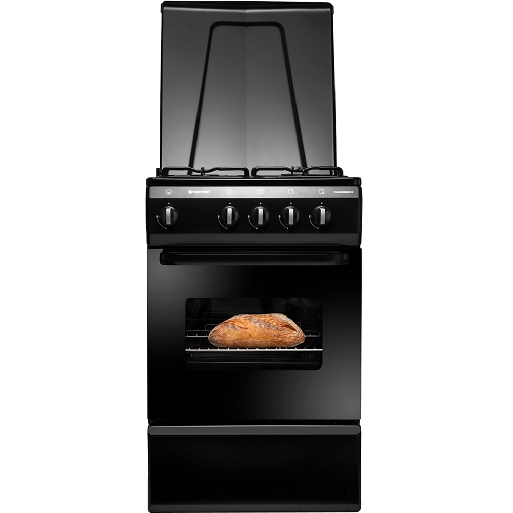 Aragaz VORTEX VAG5050BK01K, 4 arzatoare, Gaz, L 50 cm, negru