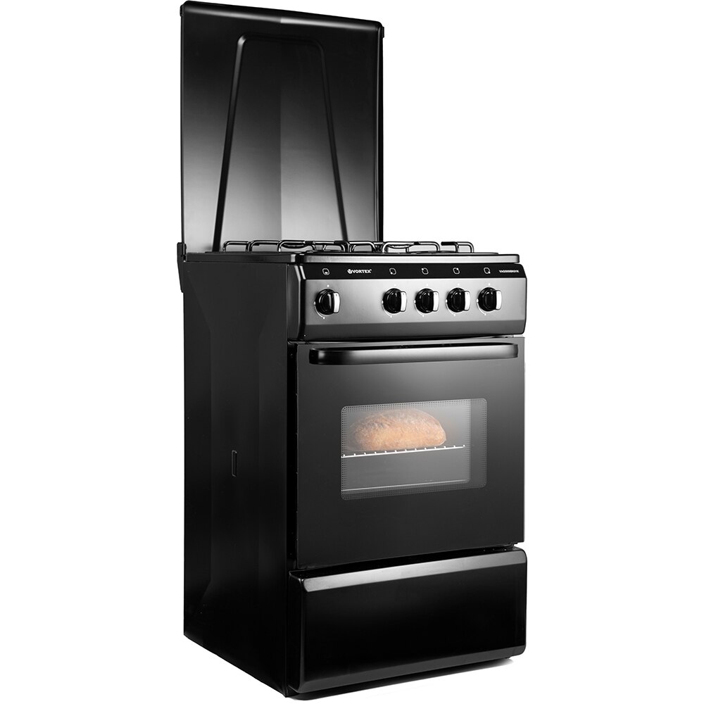 Aragaz VORTEX VAG5050BK01K, 4 arzatoare, Gaz, L 50 cm, negru