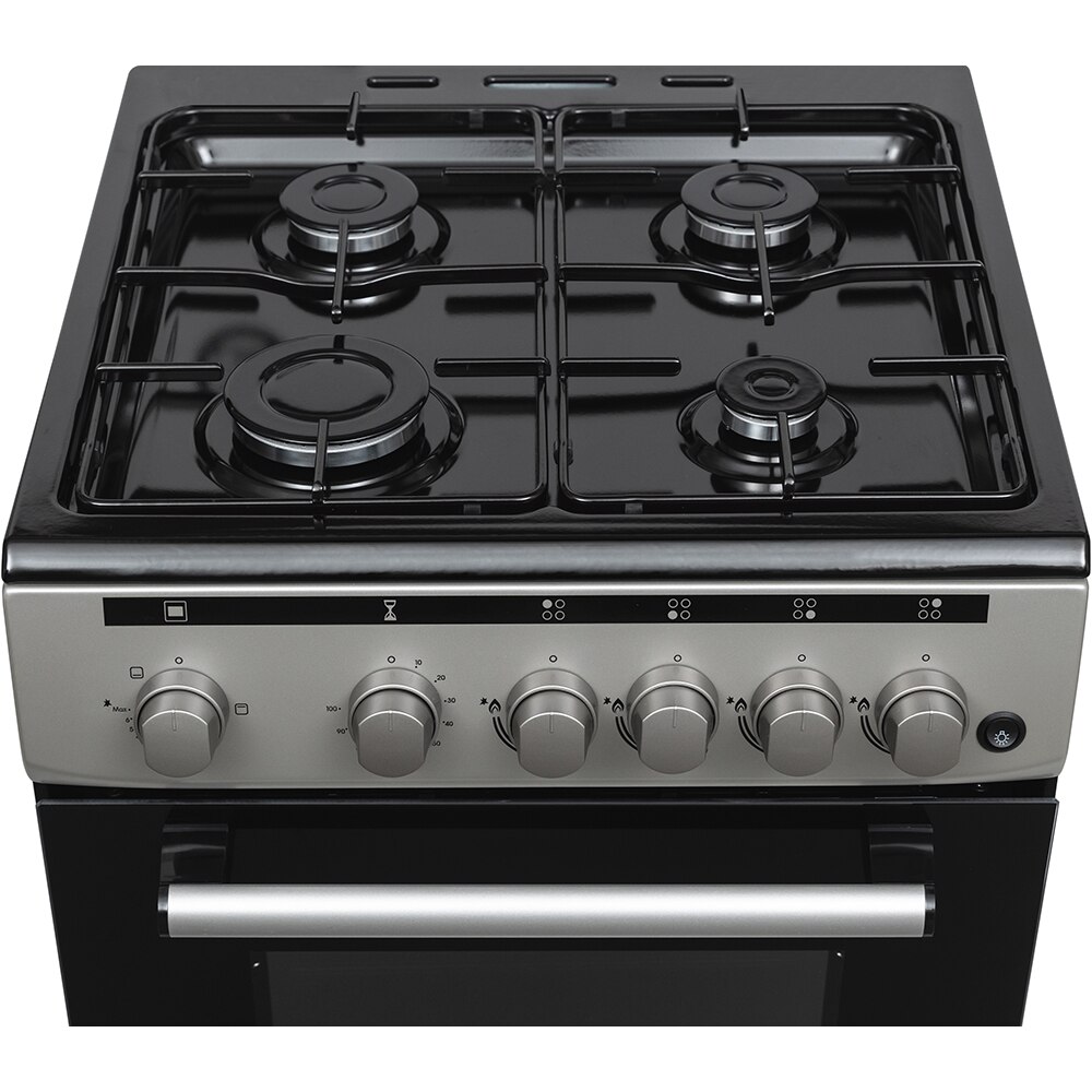 Aragaz VORTEX VAG5050SS01V, 4 arzatoare, Gaz, L 50 cm, Grill, argintiu