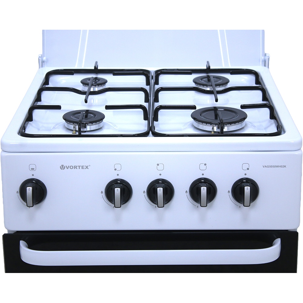 Aragaz VORTEX VAG5050WH02K, 4 arzatoare, Gaz, L 50 cm, alb