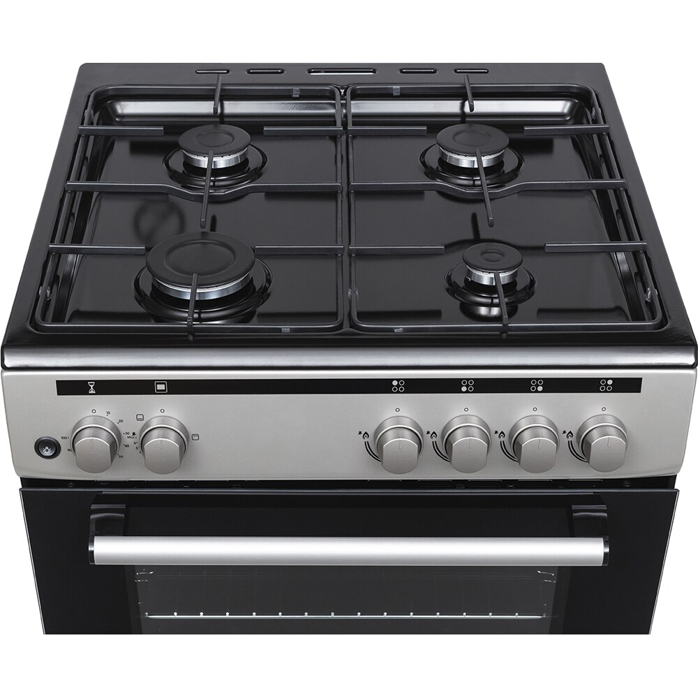 Aragaz VORTEX VAG6060SS01V, 4 arzatoare, Gaz, L 60 cm, Grill, argintiu