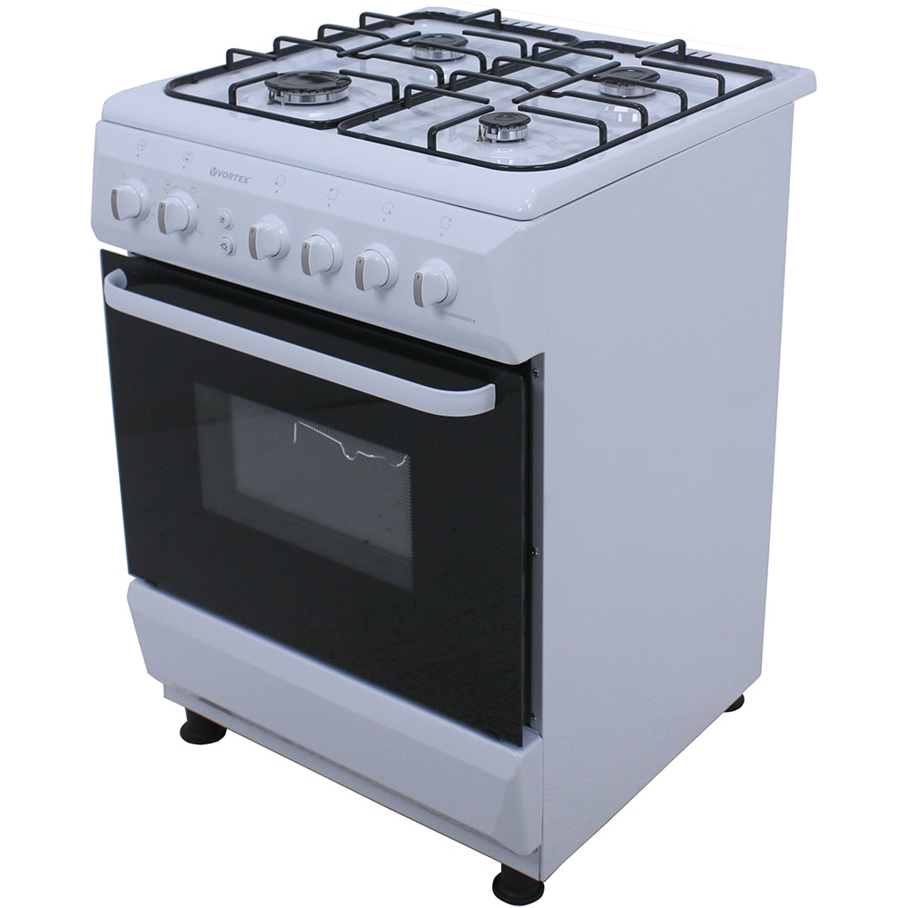 Aragaz VORTEX VAG6060WH02K, 4 arzatoare, Gaz, L 60 cm, Grill, alb