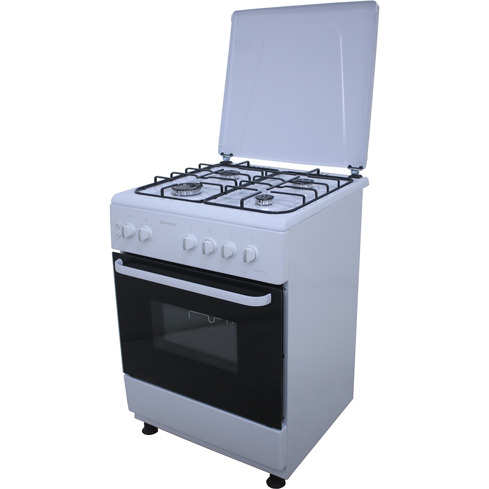 Aragaz VORTEX VAG6060WH03K, 4 arzatoare, Gaz, L 60 cm, Grill, alb