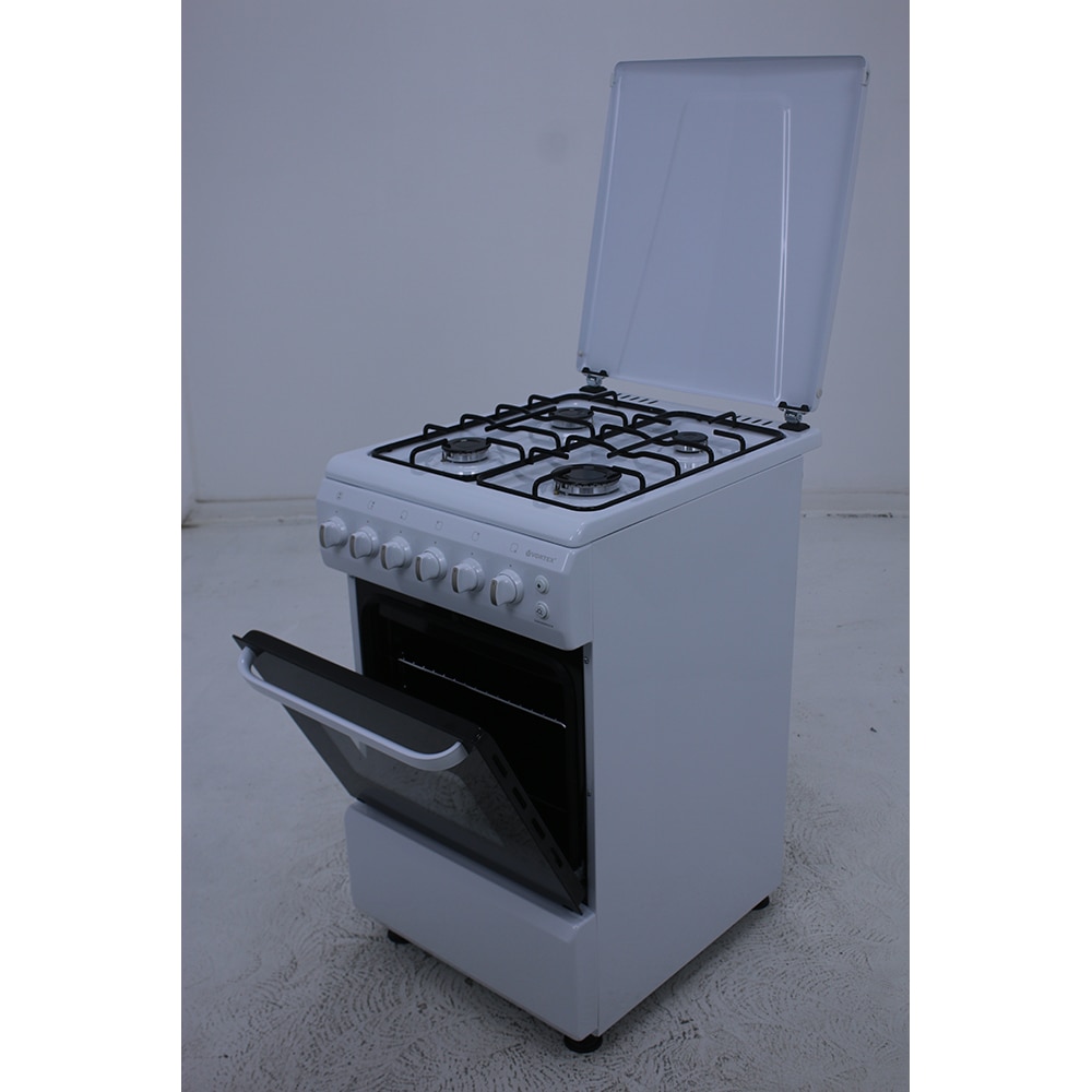 Aragaz VORTEX VAM5060WH02K, 4 arzatoare, Gaz + Electric, L 50 cm, alb