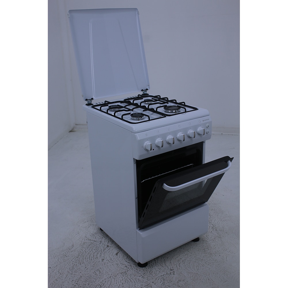 Aragaz VORTEX VAM5060WH02K, 4 arzatoare, Gaz + Electric, L 50 cm, alb