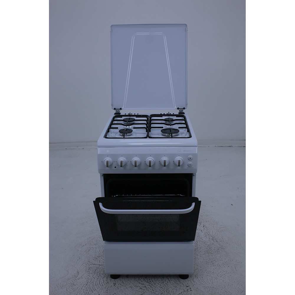 Aragaz VORTEX VAM5060WH02K, 4 arzatoare, Gaz + Electric, L 50 cm, alb