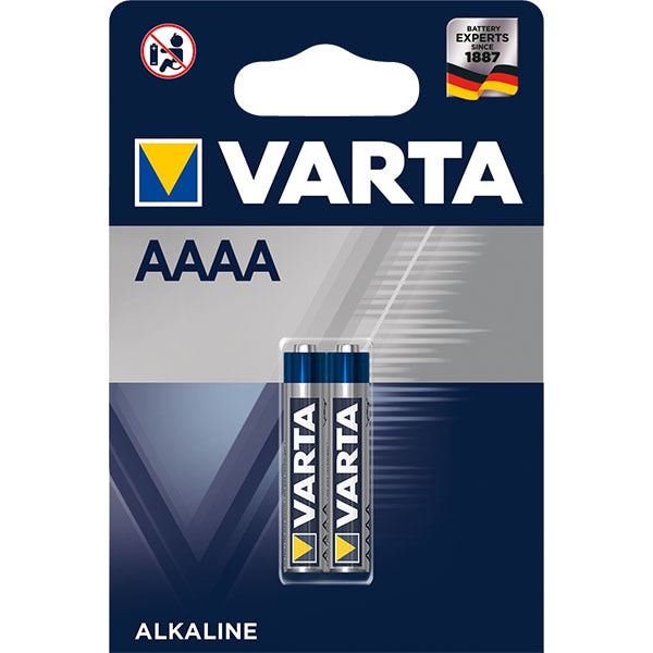Baterii alcaline VARTA AAAA, 640 mAh, 2 bucati
