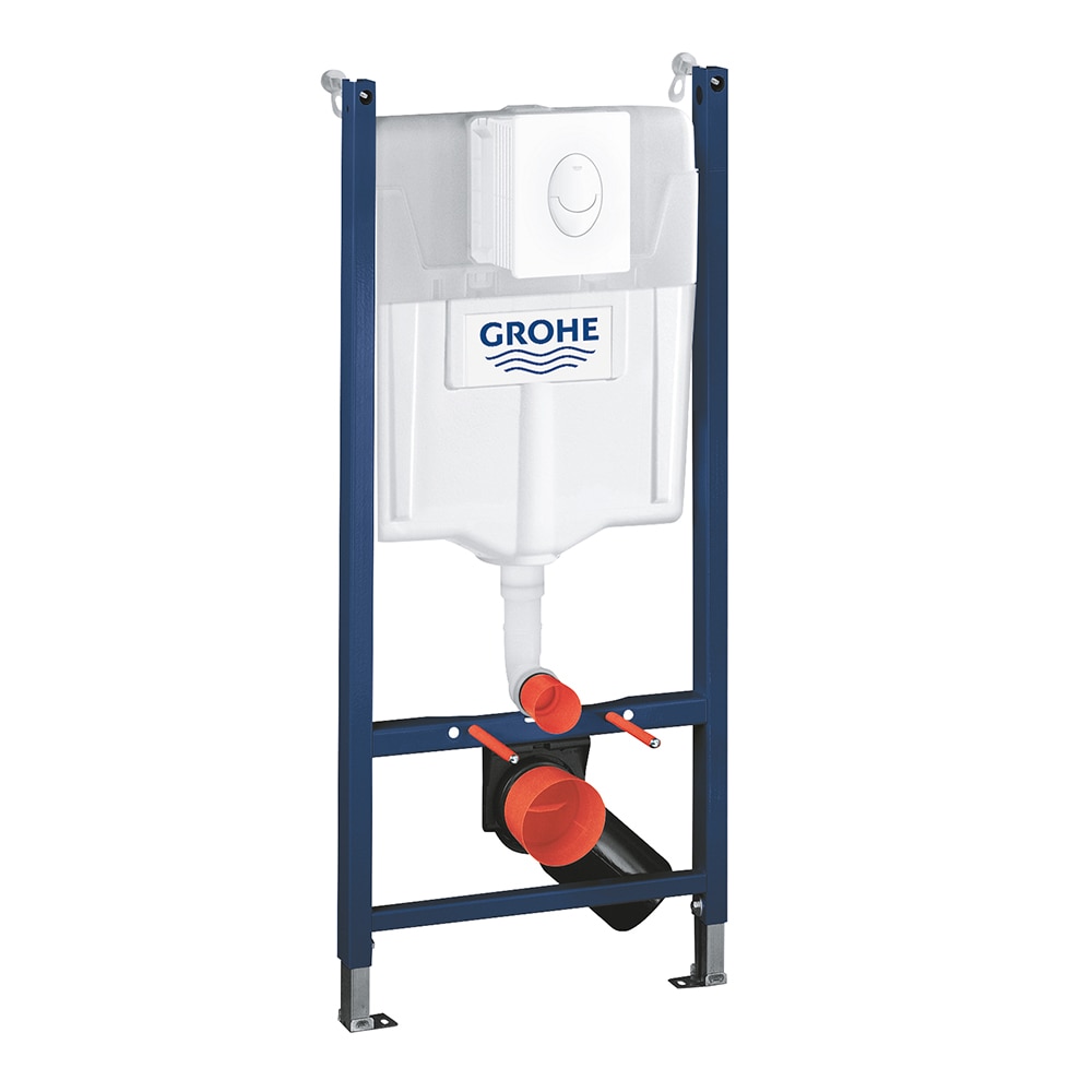 Set vas WC GROHE Solido Compact 39116000, montaj suspendat, evacuare orizontala, cu capac, alb