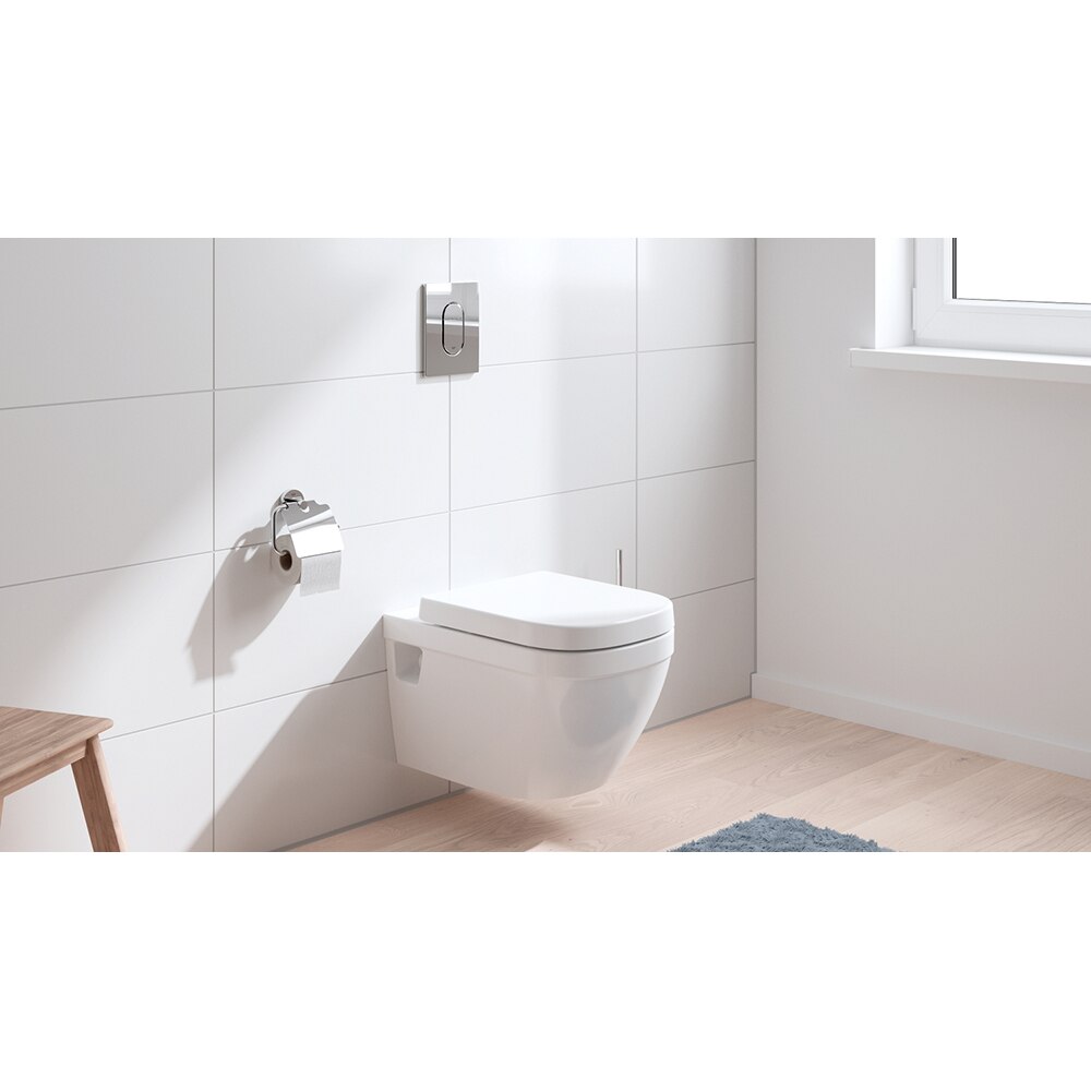 Vas WC GROHE Euro Ceramic 39703000, montaj suspendat, evacuare orizontala, cu capac, alb