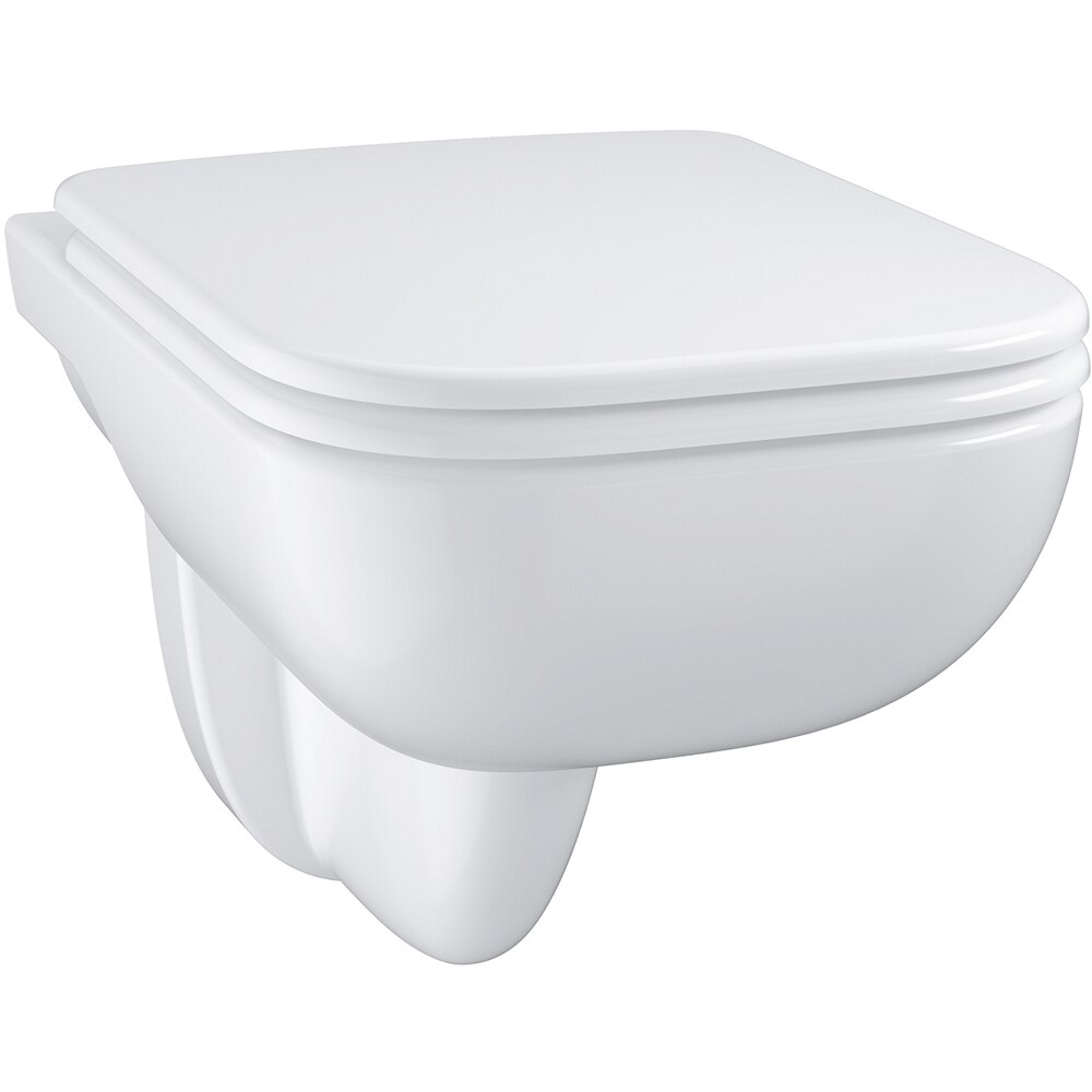 Vas WC GROHE Start Edge 39815000, montaj suspendat, evacuare orizontala, cu capac, alb