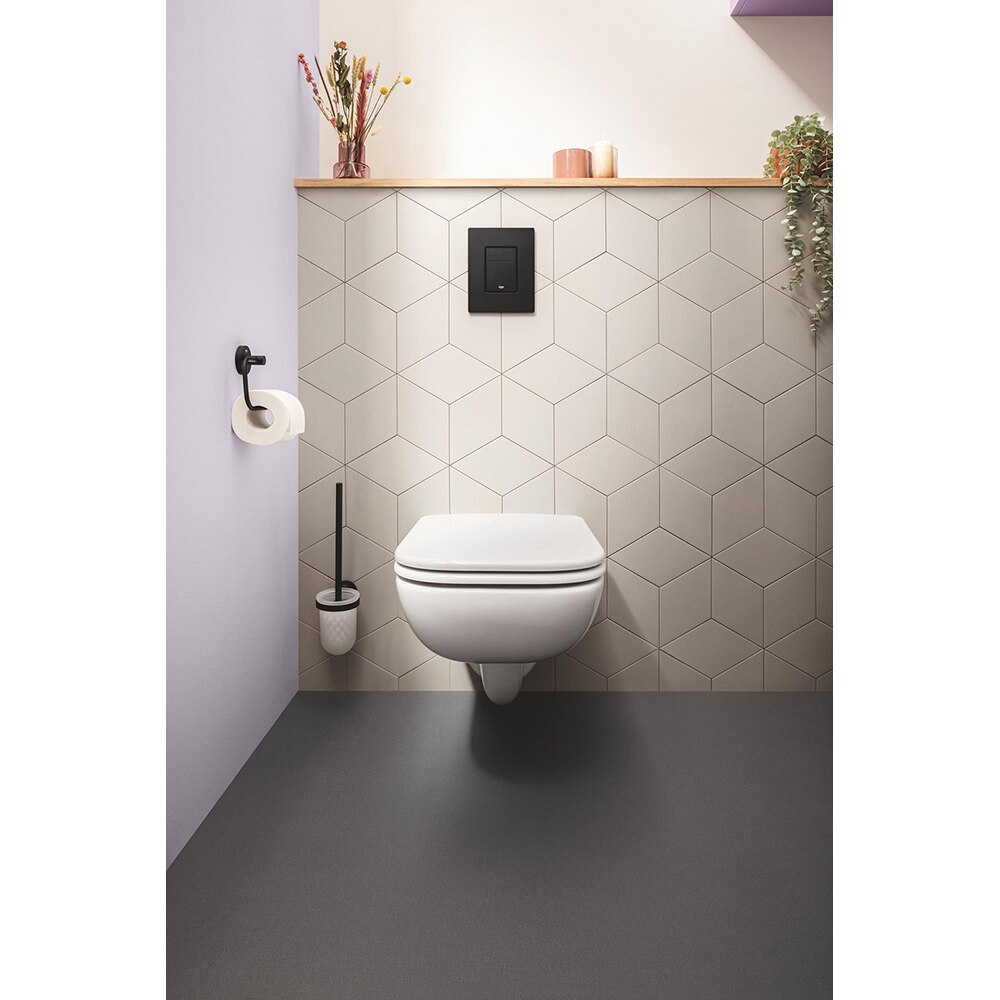 Vas WC GROHE Start Edge 39815000, montaj suspendat, evacuare orizontala, cu capac, alb