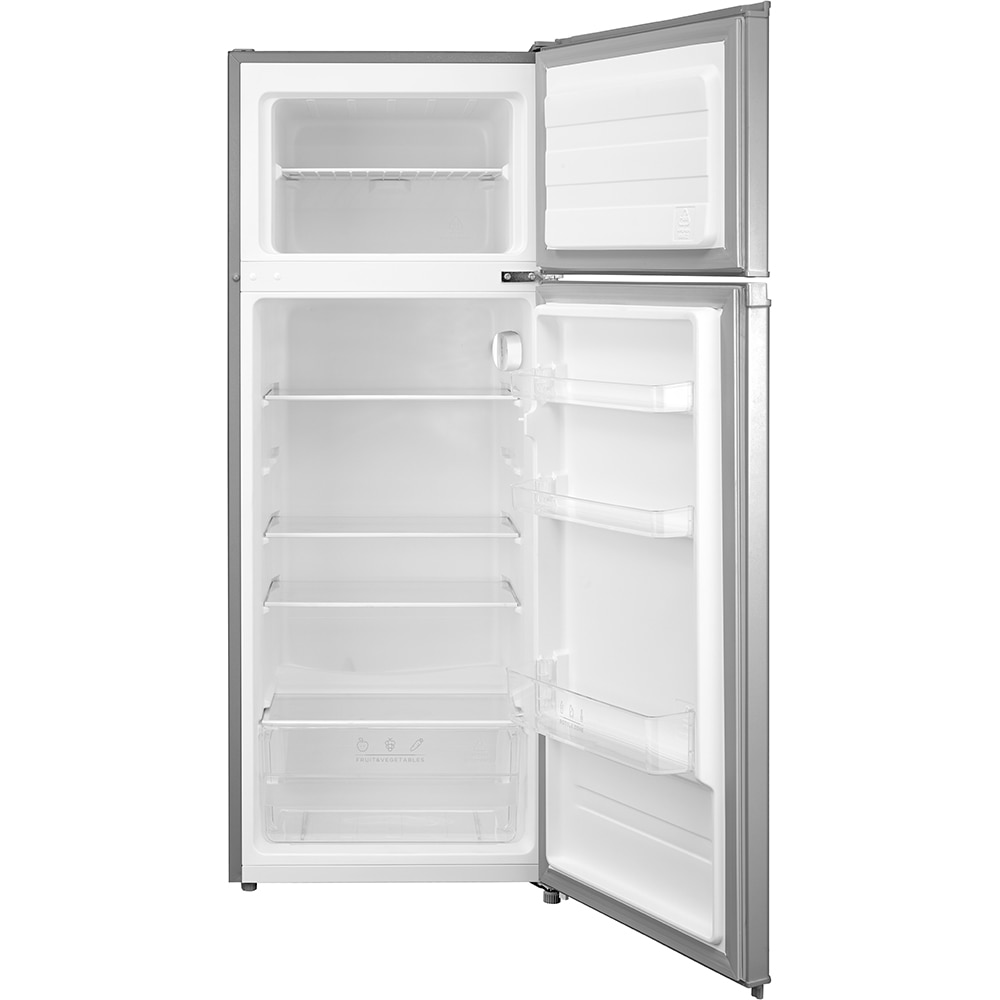 Frigider cu doua usi VORTEX VDD20SSV01M, 204 l, H 143 cm, Clasa E, argintiu