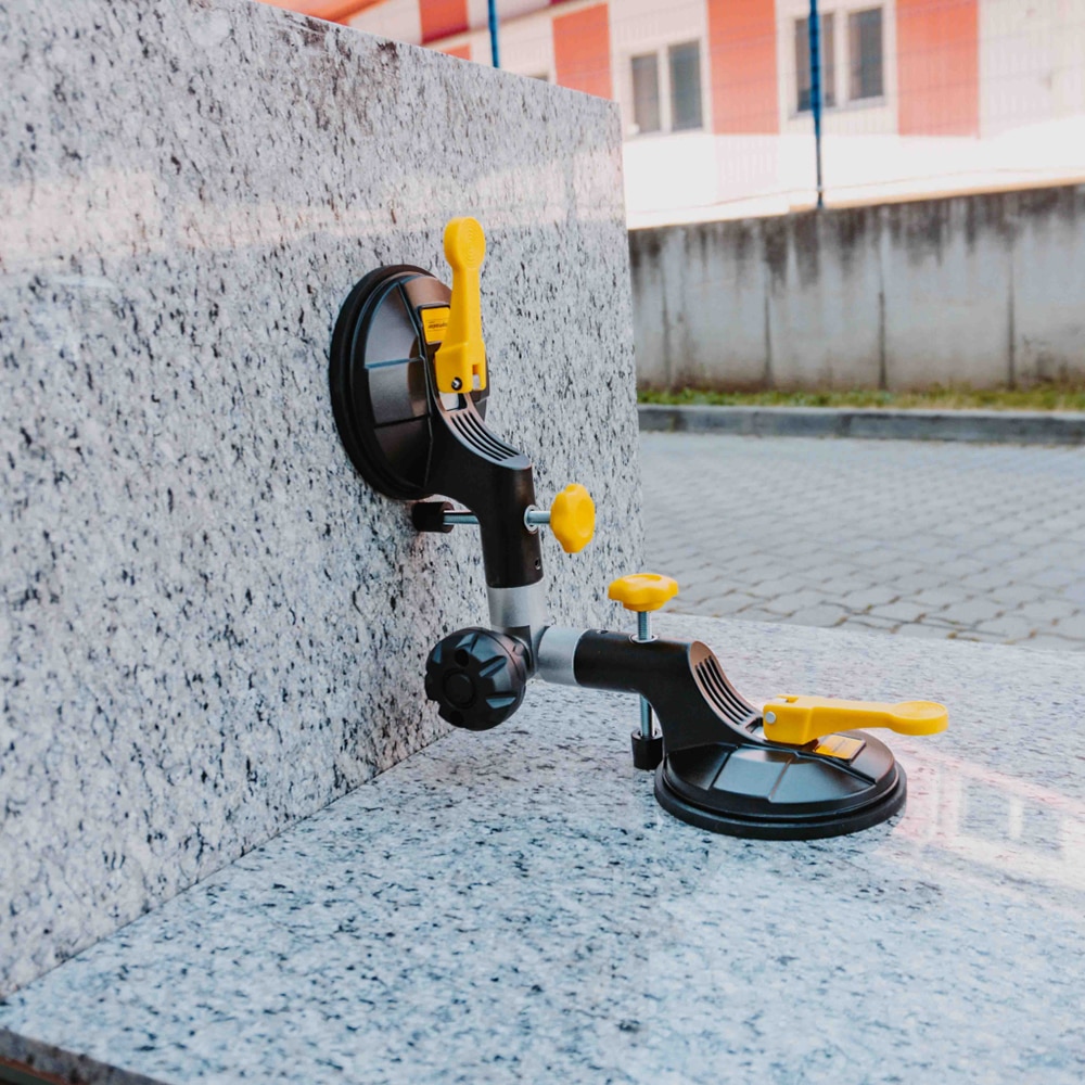 Ventuza pentru transport placi ceramice TOPMASTER, 13 cm, 100 Kg, galben