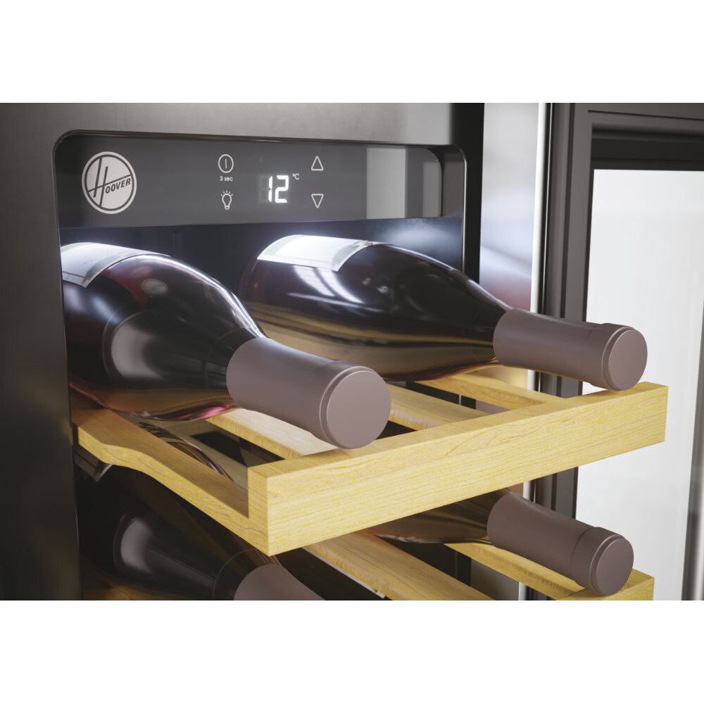 Racitor de vinuri incorporabil HOOVER HWCB 30/1, 20 sticle, H 81 cm, Clasa F