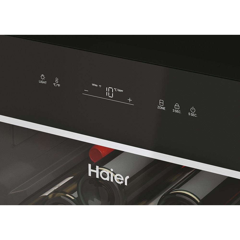 Racitor de vinuri HAIER HWS236GDEH1, 236 sticle, H 190 cm, Clasa E, Wi-Fi, negru