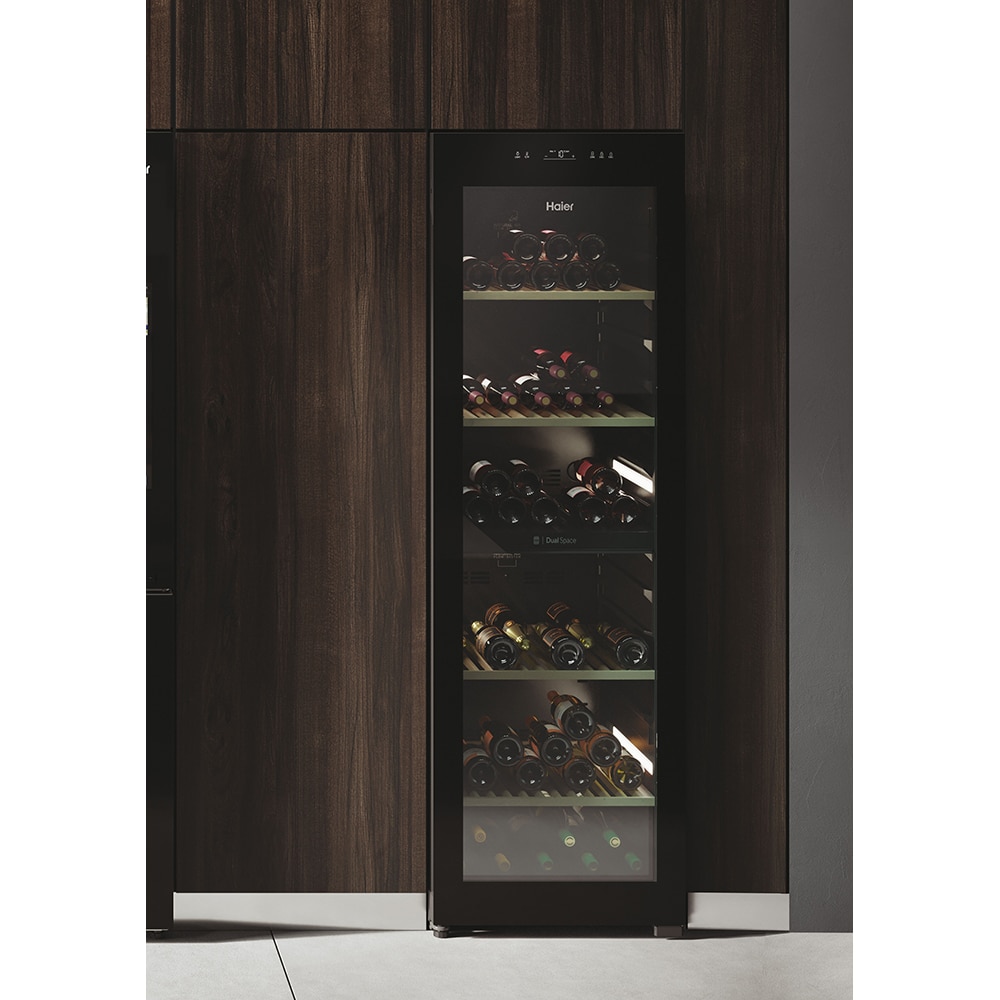 Racitor de vinuri HAIER HWS236GDEH1, 236 sticle, H 190 cm, Clasa E, Wi-Fi, negru