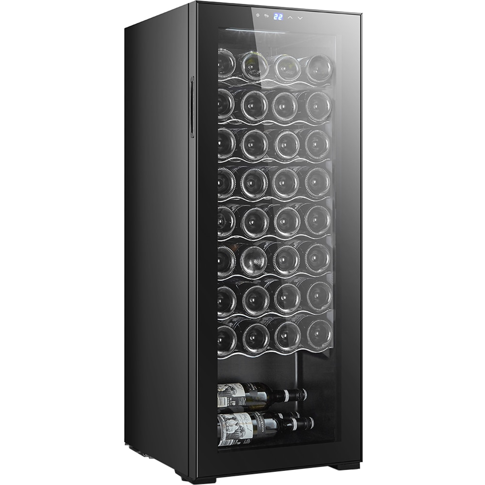 Racitor de vinuri VORTEX VWC10NBK01D, 36 sticle, H 110 cm, Clasa G, negru