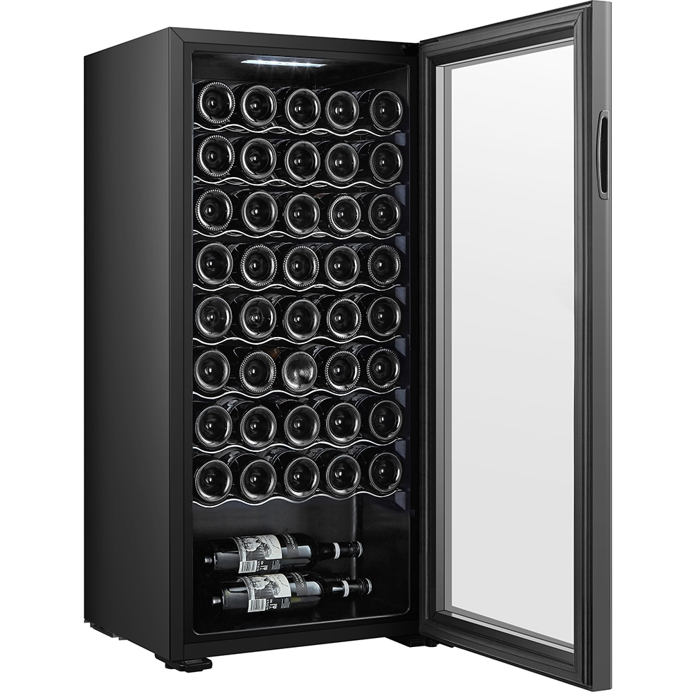 Racitor de vinuri VORTEX VWC13NBK01D, 45 sticle, H 110 cm, Clasa G, negru