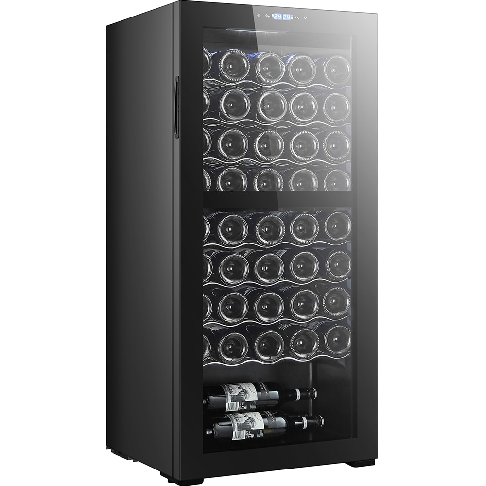 Racitor de vinuri VORTEX VWC13NBK02D, 45 sticle, H 110 cm, Clasa G, negru