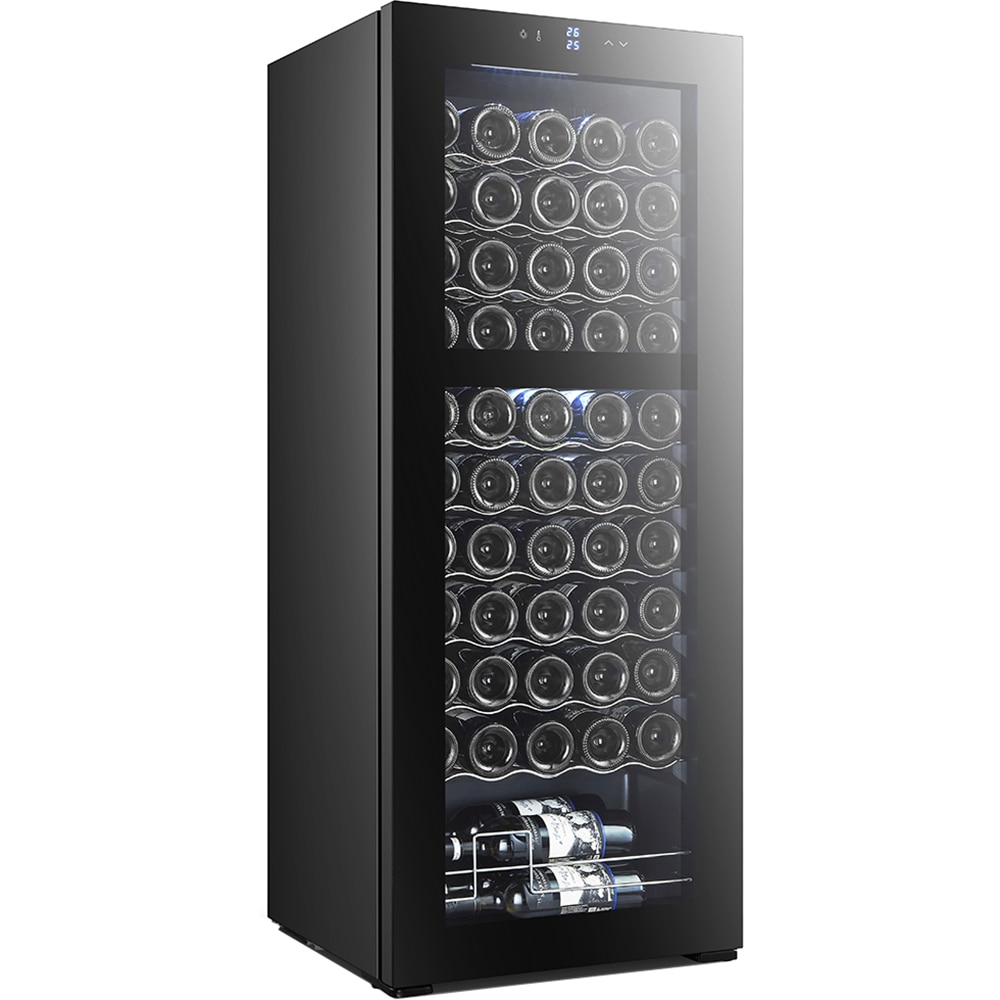 Racitor de vinuri VORTEX VWC15NBK02D, 55 sticle, H 126 cm, Clasa G, negru