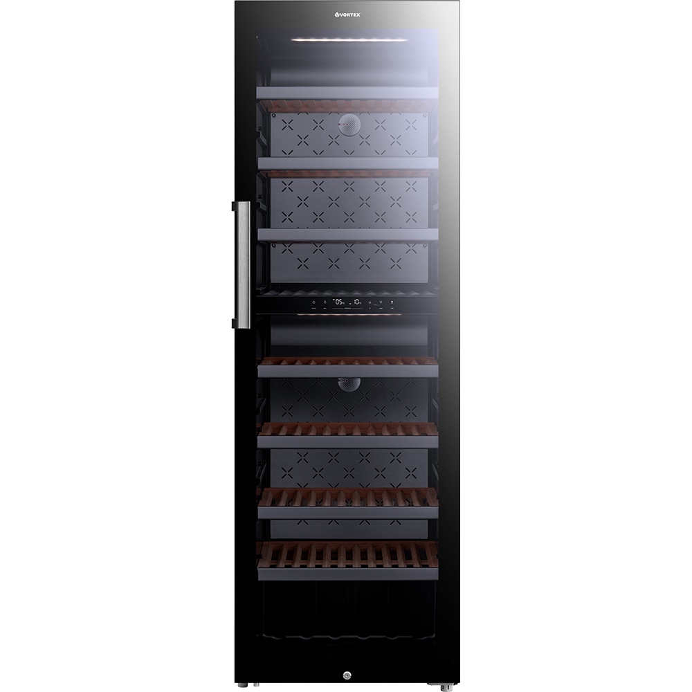 Racitor de vinuri VORTEX VWC43SBK01M, 193 sticle, H 185 cm, Clasa G, negru