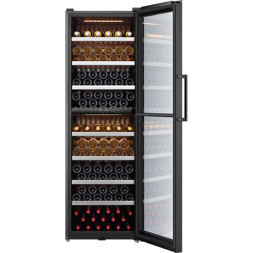 Racitor de vinuri VORTEX VWC43SBK01M, 193 sticle, H 185 cm, Clasa G, negru