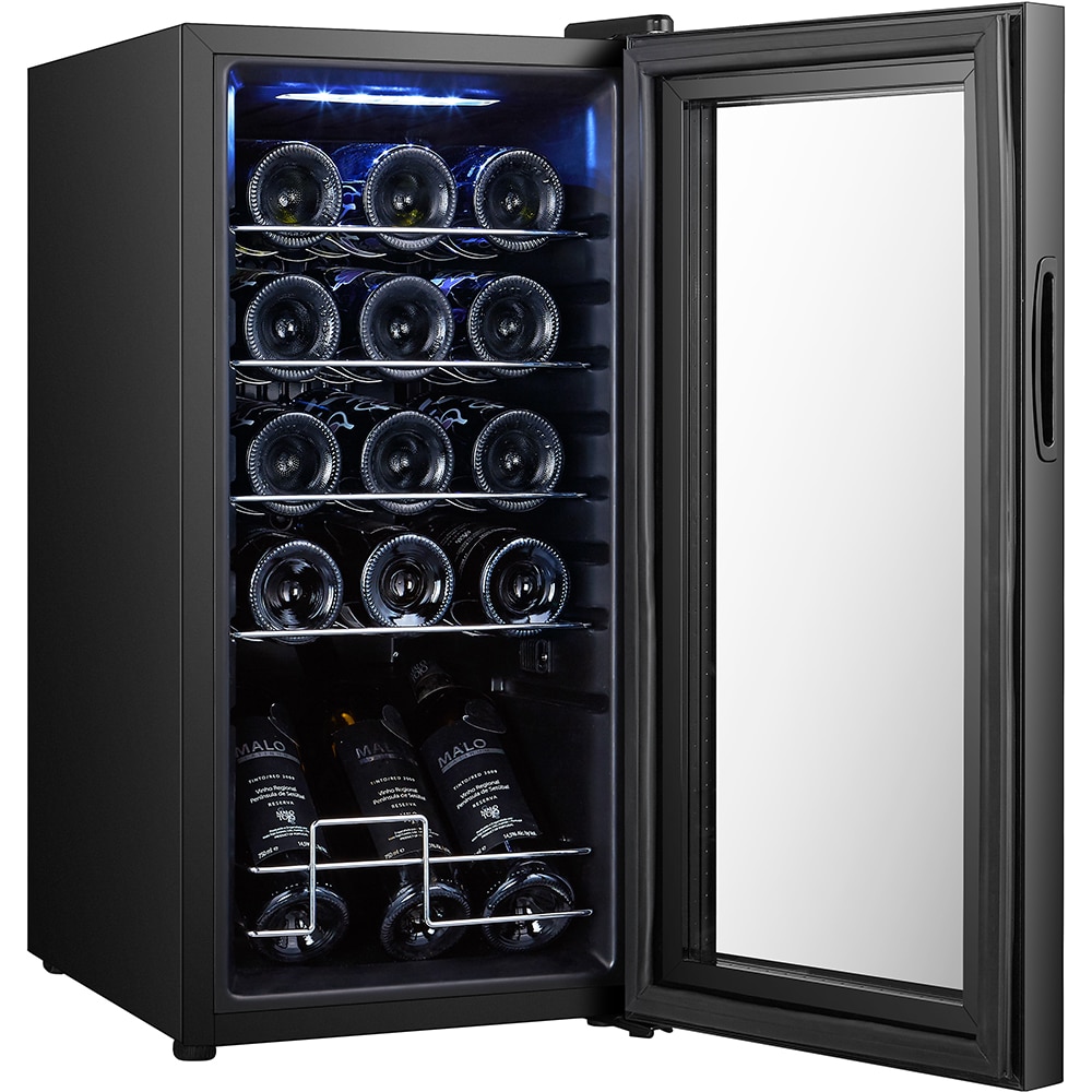 Racitor de vinuri VORTEX VWC4NBK01D, 15 sticle, H 69 cm, Clasa G, negru