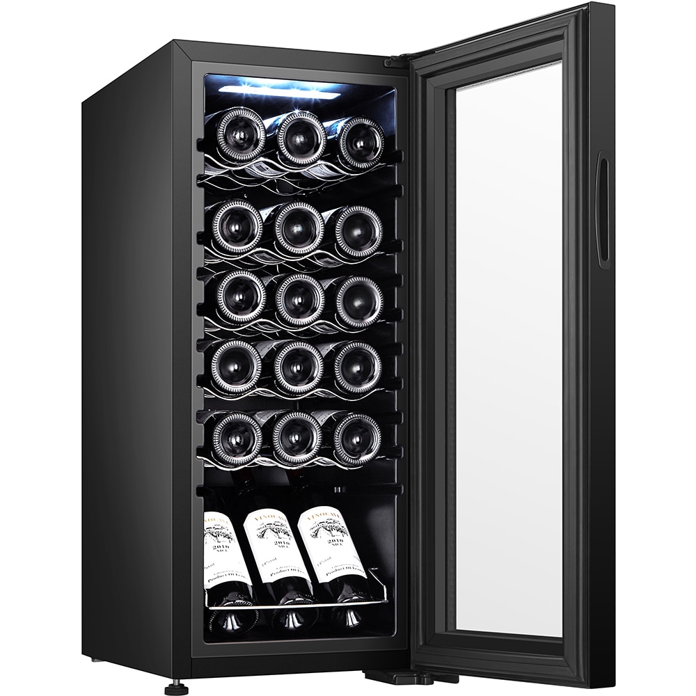 Racitor de vinuri VORTEX VWC5NBK03D, 18 sticle, H 83 cm, Clasa G, negru