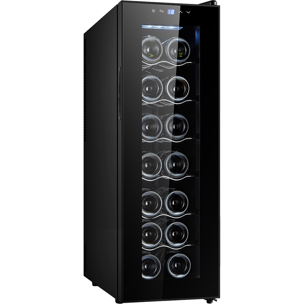 Racitor de vinuri VORTEX VWC5NBK05D, 14 sticle, H 84.5 cm, Clasa G, negru